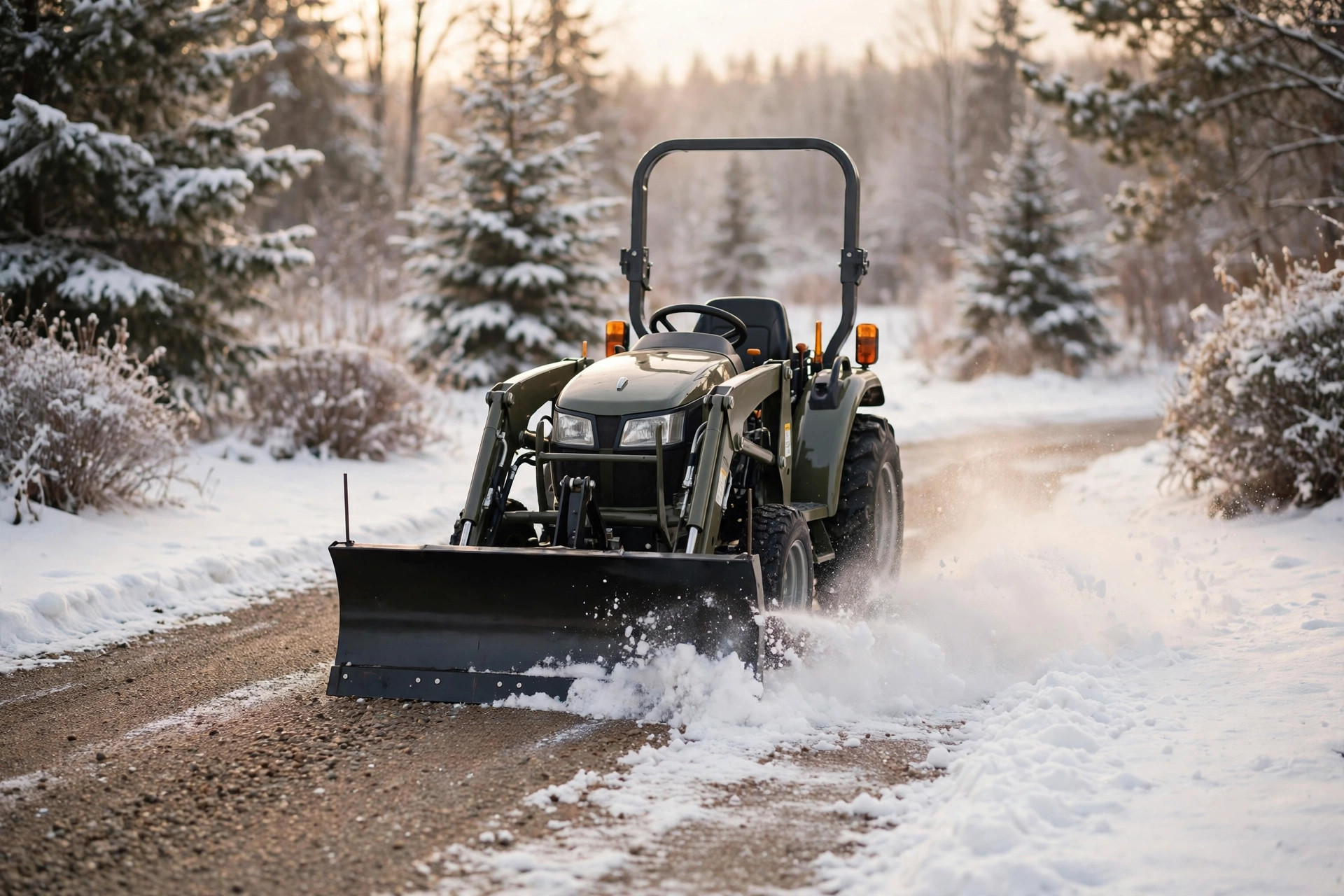 front snow blade for compact tractor