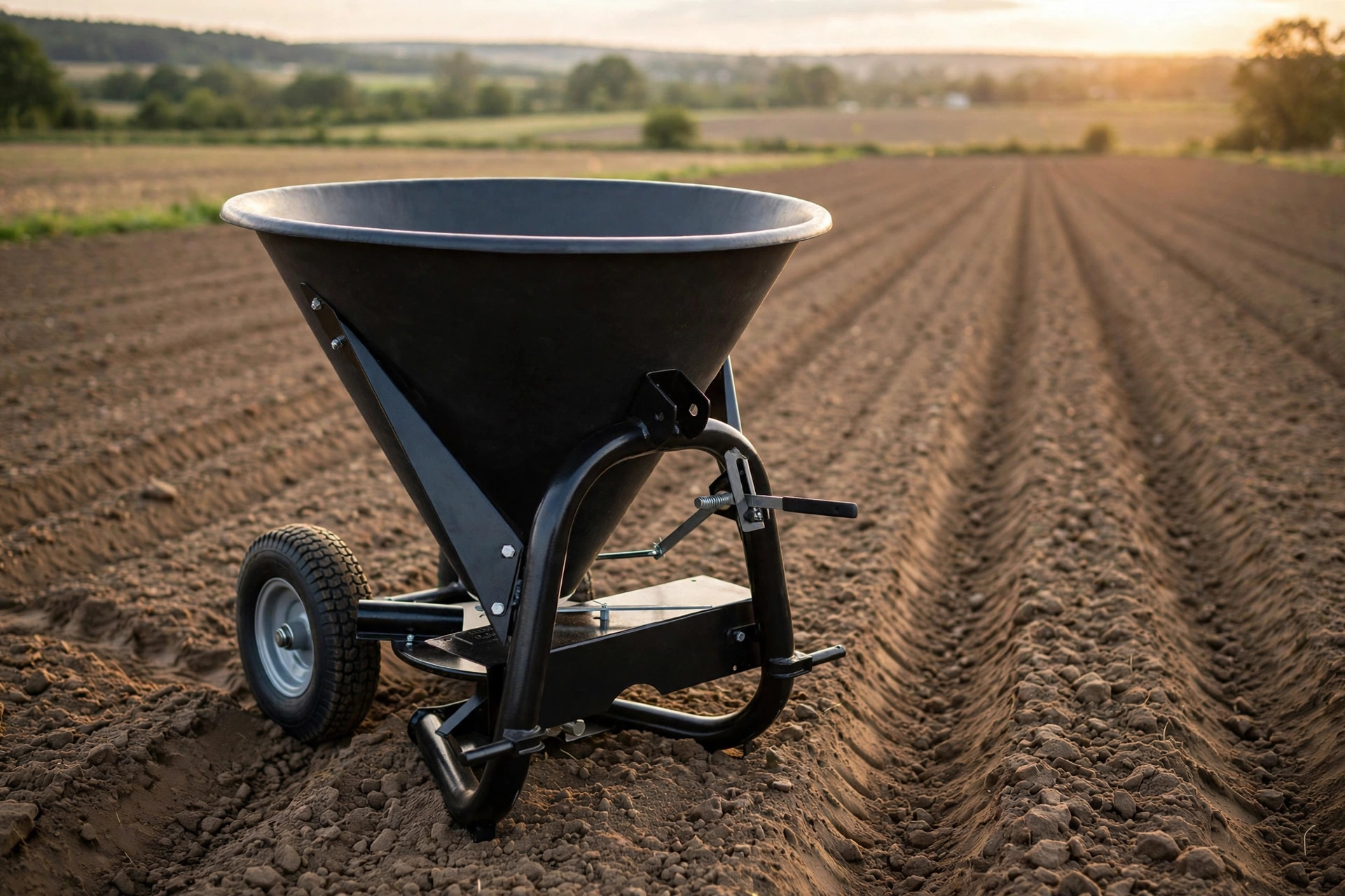 poly-hopper fertilizer spreader